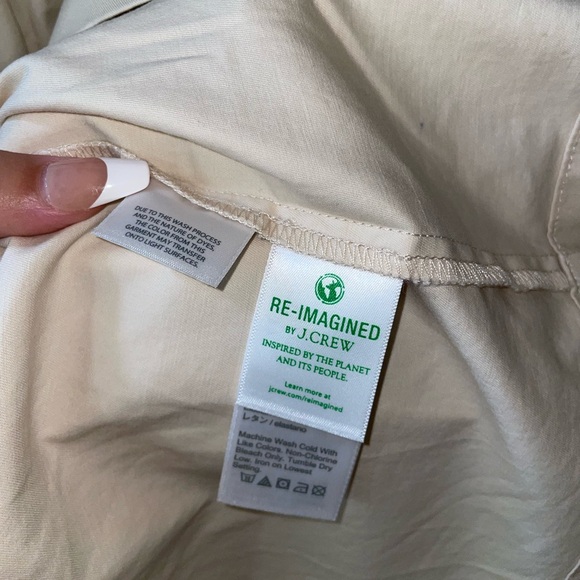 J Crew Puff Sleeve Side Cut-out Mini Dress in Lightweight Chino - Picture 8 of 10